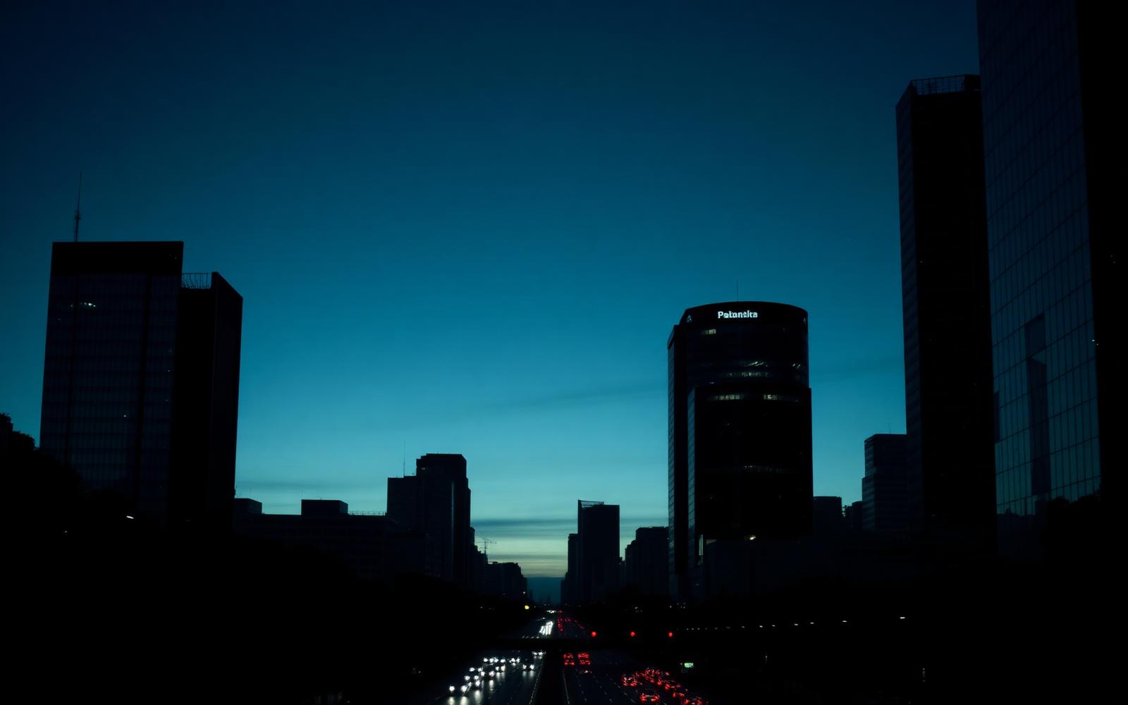 Vista da cidade de São Paulo ao entardecer